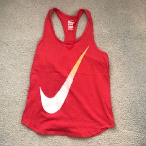 Orange Nike razorback workout tank